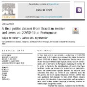اولین مجموعه داده از اخبار و توییتر  مربوط به کوید-۱۹ در میان پرتغالی ها
