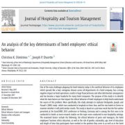 تجزیه تحلیل  عوامل کلیدی موثر بر رفتار اخلاقی کارکنان هتل