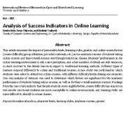تجزیه و تحلیل شاخص های موفقیت در یادگیری آنلاین