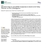 کمبود(نقص) توجه و علائم ADHD در بزرگسالان مبتلا به بیماری فابری – یک مطالعه آزمایشی