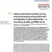 کاهش فعالیت مغز در طول پردازش خطا و پیش بینی مجازات و تنبیه در اهمال کاری