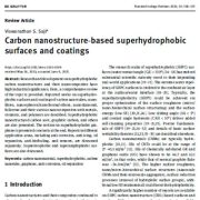 سطوح و پوشش‌های فوق آبگریز مبتنی بر نانوساختار کربن