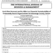 پیش‌بینی جریان نقدی و تأثیر آن بر پایداری مالی سازمان‌های مبتنی بر جامعه