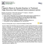 پسماند های سیگار در سواحل محبوب تایلند: تراکم بالا که نیاز به اقدامات زیست محیطی دارد