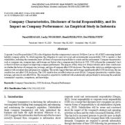 ویژگی های شرکت، افشای مسئولیت اجتماعی و تأثیر آن بر عملکرد شرکت