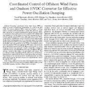 کنترل هماهنگ مزارع بادی ساحلی و مبدل HVDC برای میرایی نوسان برق