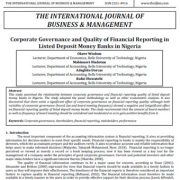 حاکمیت شرکتی و کیفیت گزارش‌دهی مالی در بانک‌های سپرده گذاری در نیجریه