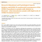 دیابت و COVID-19: اثرات و پیامد های روانی اجتماعی همه گیری COVID-19 در افراد دیابتی در دانمارک