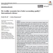 آیا اقتصادهای ثروتمند کیفیت حسابداری بهتری دارند؟ شواهد بین المللی