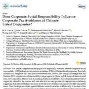 آیا مسئولیت اجتماعی شرکتی بر اجتناب از مالیات شرکت‌های پذیرفته شده چینی تأثیر می‌گذارد؟