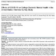 اثرات COVID-19 بر سلامت روان دانشجویان دانشگاه در ایالات متحده