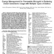 مدیریت انرژی برای میکروگرید تجدید پذیر در کاهش مصرف ژنراتورهای دیزلی