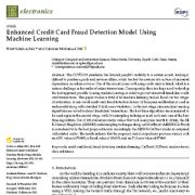 مدل تشخیص تقلب در کارت اعتباری پیشرفته با استفاده از یادگیری ماشینی