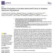 ارزیابی اگزوم ژن های مرتبط با اوتیسم در جمعیت آمازون آمریکایی