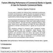 بررسی عوامل موثر بر عملکرد  بانک های تجاری در اوگاندا، بانک های تجاری داخلی