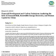 توسعه مالی و انتشار کربن: تجزیه و تحلیل نقش ریسک مالی، انرژی‌های تجدیدپذیر برق