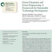 شیمی سبز و مهندسی سبز: چارچوبی برای توسعه فناوری پایدار