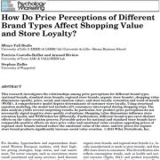 اثر ادراکات از قیمت انواع مختلف برند بر ارزش خرید و وفاداری به فروشگاه