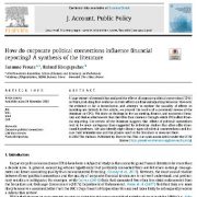 چگونه  ارتباطات سیاسی  شرکت بر  گزارش دهی مالی اثر دارد؟ مرور منابع