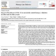 تاثیر قرنطینه  کوید۱۹ بر روی کنترل متابولیک در  افراد  مبتلا به دیابت نوع ۲ و افراد سالم