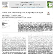 مدل سازی بازده و سرریزهای نوسان در میان قیمت مواد غذایی در نیجریه