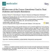 کاربرد قارچ جنس گانودرما برای درمان دیابت و مقاومت به انسولین