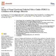 بررسی میزان اکسید نیتریک بازدم فراکشنال بینی (FENO) در کودکان مبتلا به رینیت آلرژیک
