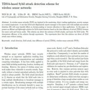 طرح تشخیص حمله سیبیل مبتنی بر TDOA برای شبکه‌های حسگربی سیم