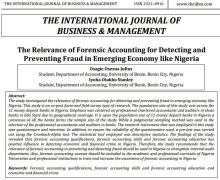 اهمیت حسابداری قضایی برای کشف و جلوگیری از تقلب در اقتصادهای نوظهور مانند نیجریه