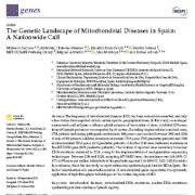 چشم انداز ژنتیکی بیماری های میتوکندری در اسپانیا: فراخوانی سراسری