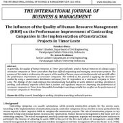 تأثیر کیفیت مدیریت منابع انسانی (HRM) بر بهبود عملکرد شرکت ها