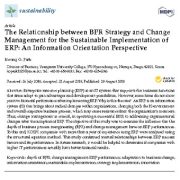 رابطه بین استراتژی BPR و مدیریت تغییر برای اجرای پایدار ERP: دیدگاه گرایش اطلاعات