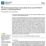 رابطه بین ویژگی های شخصیتی و اضطراب COVID-19: یک مدل میانجی