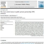 پیوند کنترل-اعتماد در قراردادهای مشارکت دولتی- خصوصی (PPP)