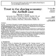 اعتماد  در اقتصاد مشارکتی: مطالعه موردی AirBnB