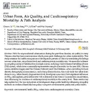 فرم شهری، کیفیت هوا و مرگ و میر ناشی از بیماری های قلبی تنفسی: تحلیل مسیر