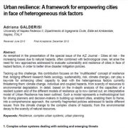 تاب آوری شهری: چارچوبی برای توانمند سازی شهرها در مواجهه با فاکتورهای خطر