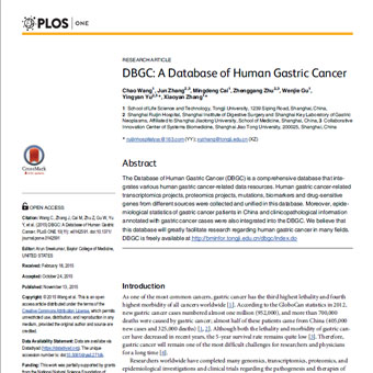 DBGC دیتابیس سرطان معده