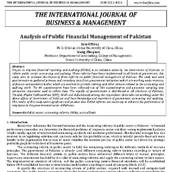 تحلیل مدیریت مالی عمومی پاکستان
