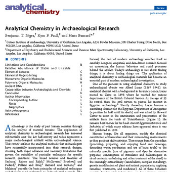 شیمی تجزیه در تحقیقات باستان شناسی