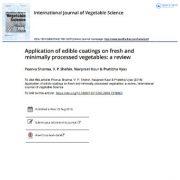 کاربرد پوشش‌های خوراکی بر روی سبزیجات تازه و با حداقل فراوری