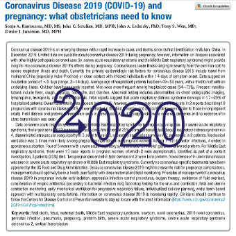 کرونا ویروس 2019 (COVID-19) و بارداری