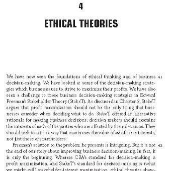 تئوری های اخلاقی در کسب وکار
