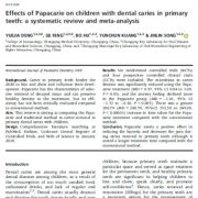 متاآنالیز و ارزیابی سیستماتیک تأثیر ژل پاپاکاری روی پوسیدگی دندان شیری کودکان