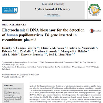 بیوسنسور DNA الکتروشیمیایی برای پاپیلوماویروس انسانی