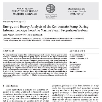 تحلیل انرژی و اکسرژی پمپ کندانس