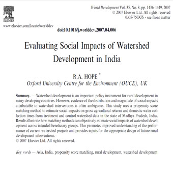 ارزیابی اثرات اجتماعی توسعه آبخیزدر هند