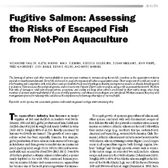 ارزیابی ریسک‌های ماهی‌های فرار کرده