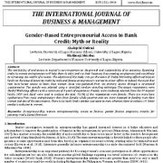 دسترسی کارآفرینانه مبتنی بر جنسیت به اعتبار بانکی: افسانه یا واقعیت