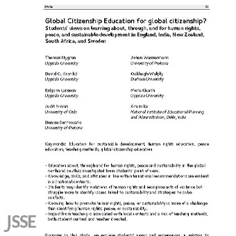 آموزش شهروندی جهانی برای شهروندی
